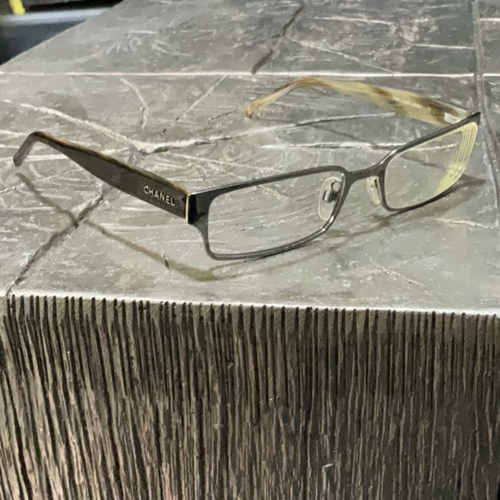Chanel PEWTER and Tan Eyewear